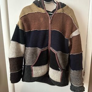 Laundromat zip up Nepal wool cardigan sweater hoodie unisex